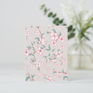 Cartão Postal Padrão de Flores Assustadoras 6