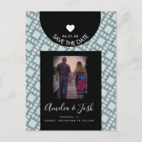 Padrão de Formas Pretas Modernas Salvar o Cartão-P