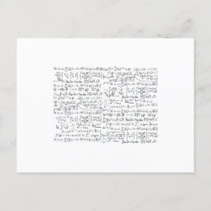 Cartão Postal Padrão de Fórmulas de Matemática