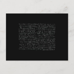 Cartão Postal Padrão de Fórmulas Matemáticas