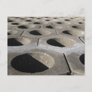 Cartão Postal Padrão de Fotografia de Muro de Contenção de Praia