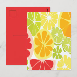 Cartão Postal Padrão de Frutas Cítricas
