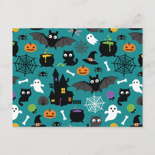 Cartão Postal Padrão de Halloween