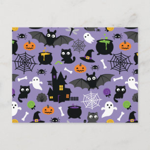 Cartão Postal Padrão de Halloween
