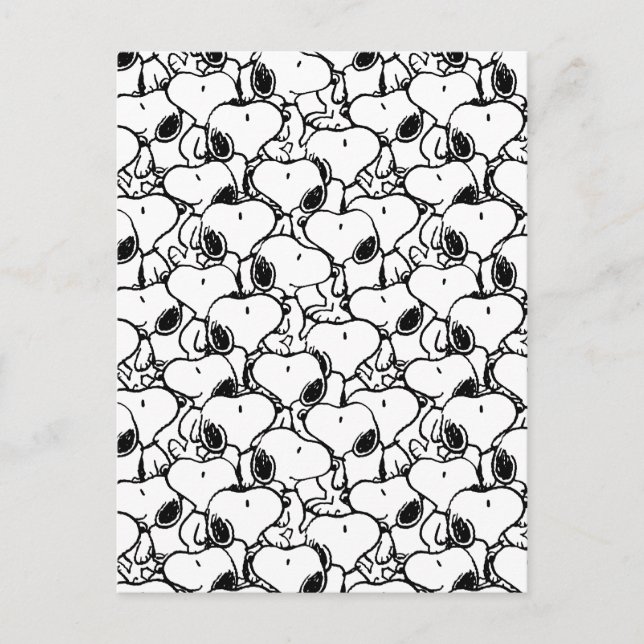 Cartão Postal Padrão de História em quadrinhos Clássico do Snoop (Frente)