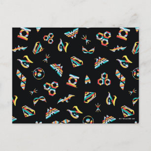 Cartão Postal Padrão de Ícone Arco-Íris de Super Hero Girls DC