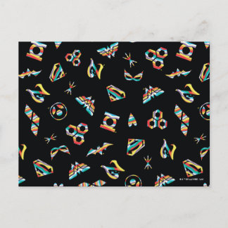 Cartão Postal Padrão de Ícone Arco-Íris de Super Hero Girls DC