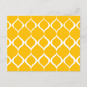 Cartão Postal Padrão de Impressão de Tribal Ikat Geométrico Amar