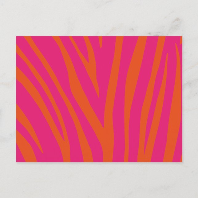 Cartão Postal Padrão de impressão de zebra moderno (Frente)