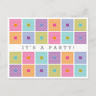 Cartão Postal Padrão de inclinação do Tecido de bolinhas