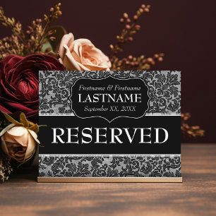 Cartão Postal Padrão de Lace de Sinal RESERVADO de Mesa de Casa