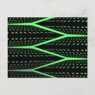 Cartão Postal Padrão de Laser Verde