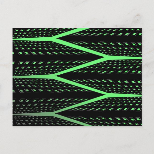 Cartão Postal Padrão de Laser Verde (Frente)