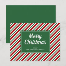 Padrão de Listras Verdes Feliz Natal  
