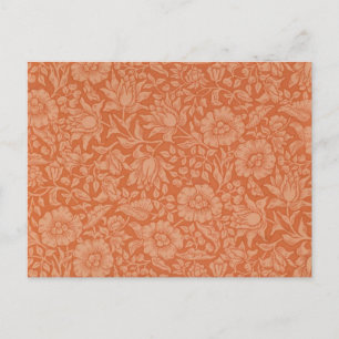 Cartão Postal Padrão de Malva de William Morris: Floral Terracot