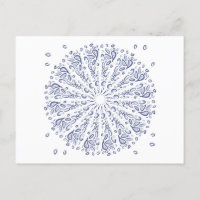 Padrão de mandala azul