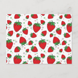 Cartão Postal Padrão de morango