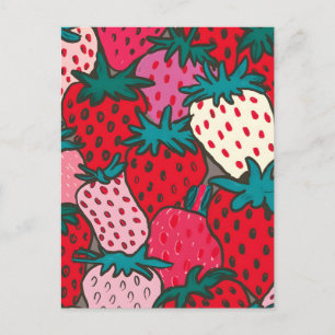 Cartão Postal Padrão de Morango