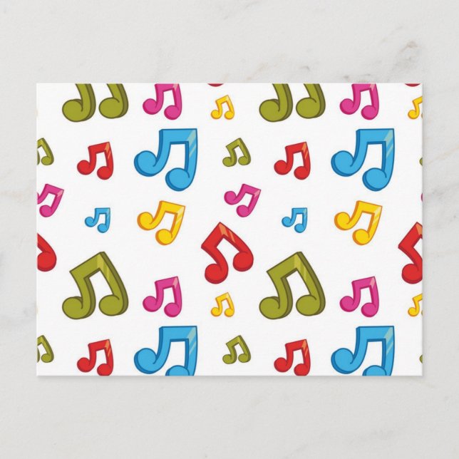 Cartão Postal Padrão de música (Frente)