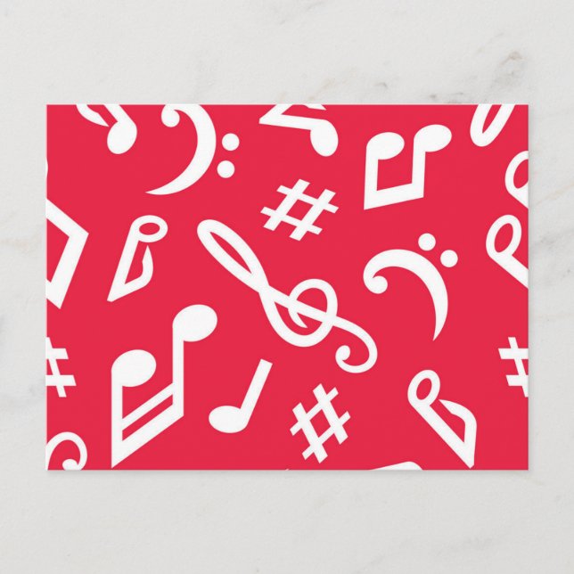 Cartão Postal Padrão de música (Frente)