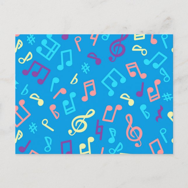 Cartão Postal Padrão de música (Frente)