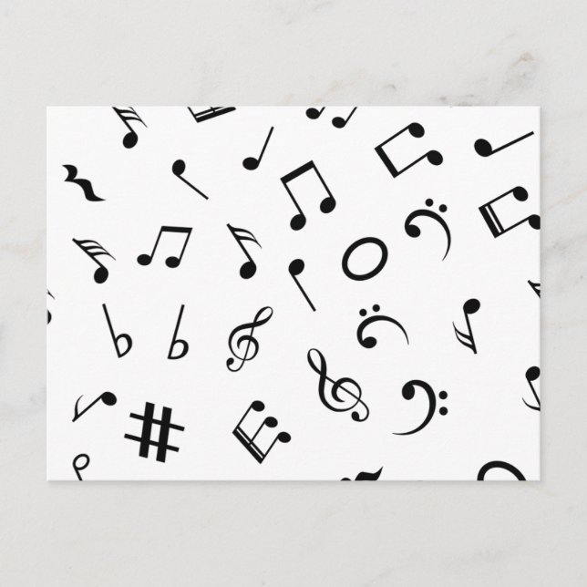 Cartão Postal Padrão de música (Frente)