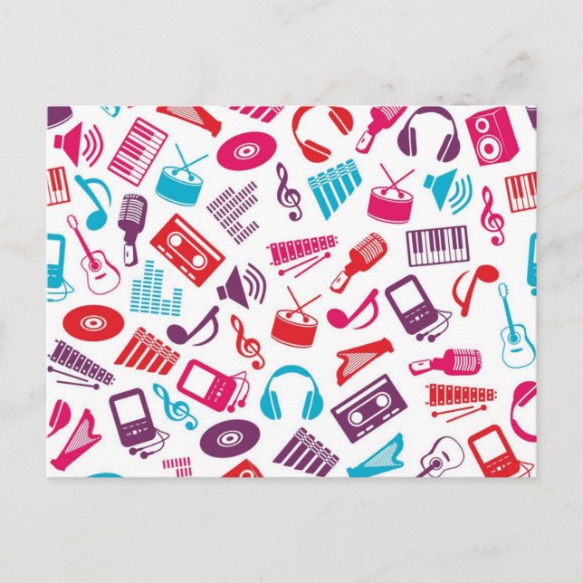 Cartão Postal Padrão de música (Frente)