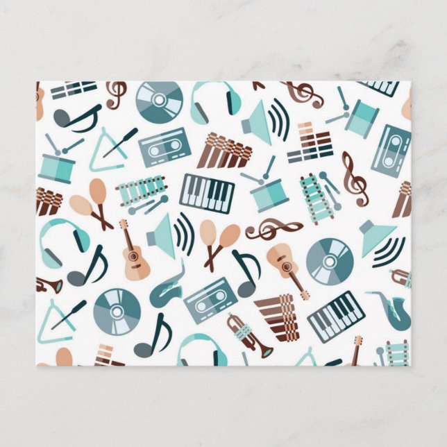 Cartão Postal Padrão de música (Frente)