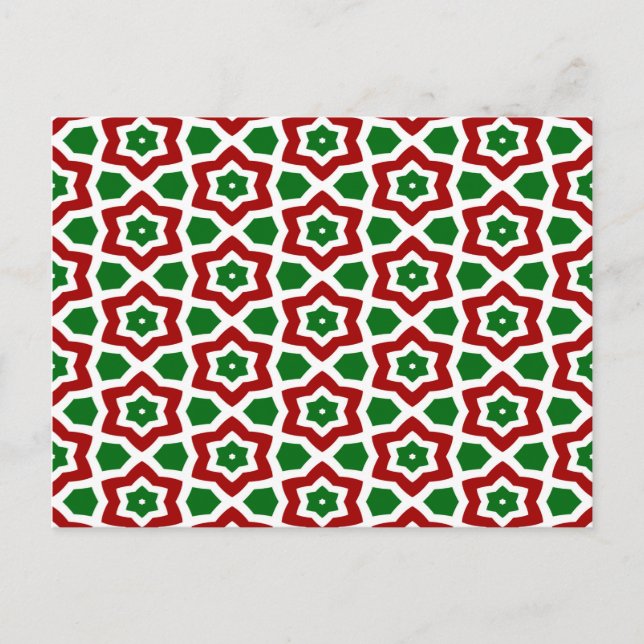 Cartão Postal Padrão de Natal do ornamentado (Frente)