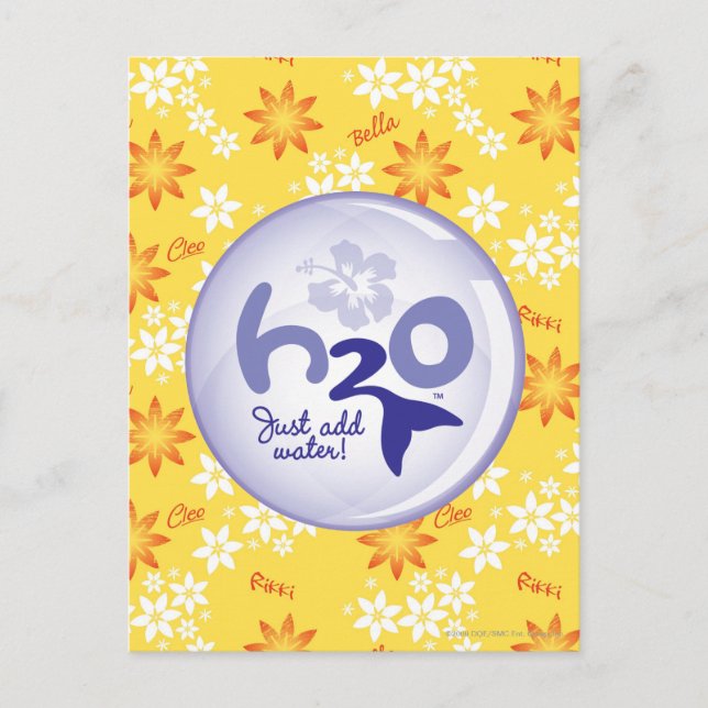 Cartão Postal Padrão de nome amarelo (Frente)