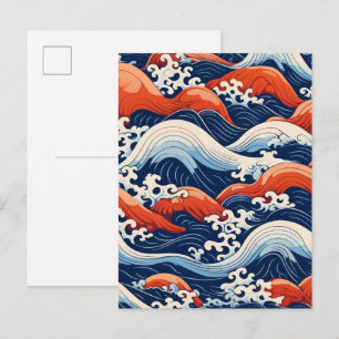 Cartão Postal Padrão de onda