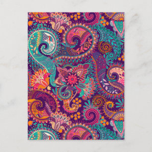 Cartão Postal Padrão de Paisley