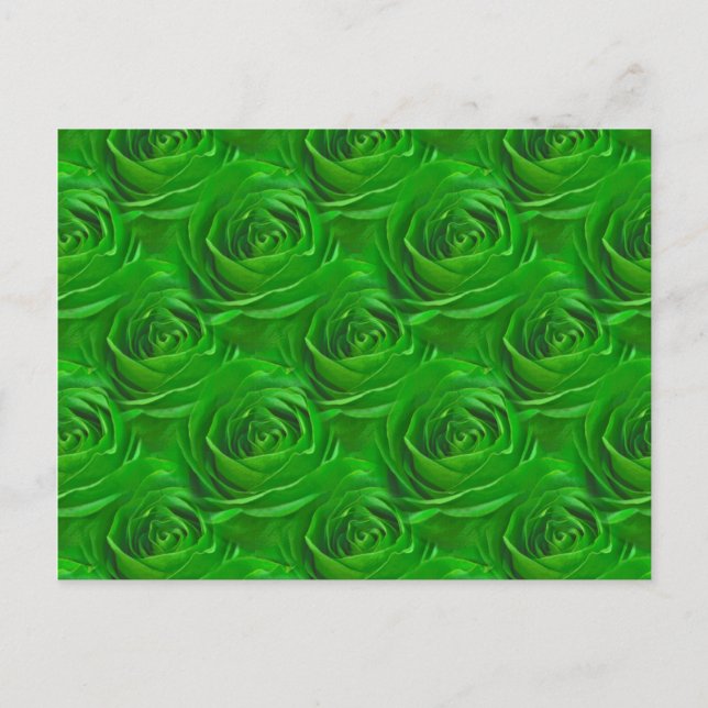 Cartão Postal Padrão de Papel de Carteira abstrato Emerald Green (Frente)