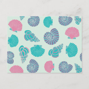 Cartão Postal Padrão de Pastel Seashell