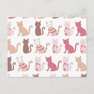 Cartão Postal Padrão de Pavimentos de Cat Retroativos