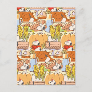 Cartão Postal Padrão de Peanuts Snoopy para Banquete de Ação de 