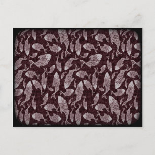 Cartão Postal Padrão de Peixes Submarinos