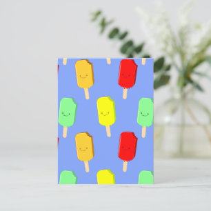 Cartão Postal Padrão de Picolé de Frutas