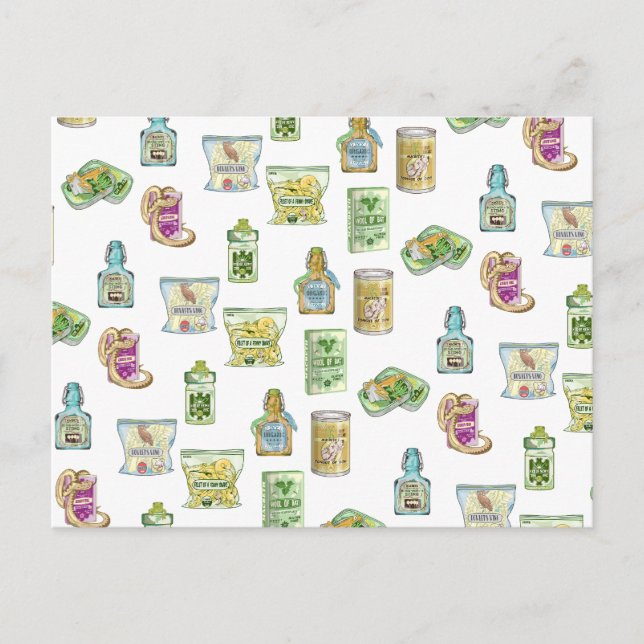 Cartão Postal Padrão de poção da bruxa duplo (Frente)