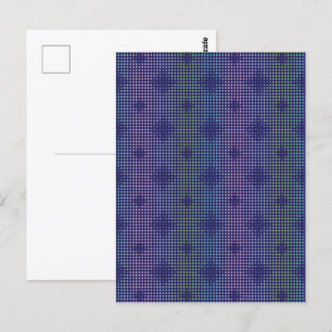 Cartão Postal Padrão de pontos holográficos iridescentes
