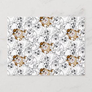 Cartão Postal Padrão de Pop de cor de arte de linha TAZ™