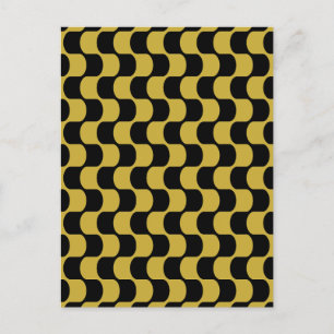 Cartão Postal Padrão de Quadro de Verificação Distorcido Preto D