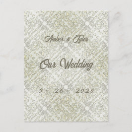 Cartão Postal Padrão de rabisco elegante