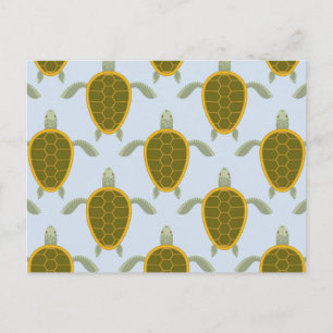 Cartão Postal Padrão de Rebanho de Tartarugas Marinhas