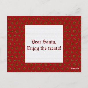 Cartão Postal Padrão de rendas de Natal