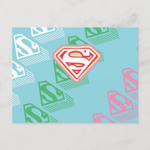 Cartão Postal Padrão de repetição do Supergirl Pastel