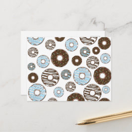 Cartão Postal Padrão De Rosquinhas, Rosquinhas Azuis, Rosquinhas