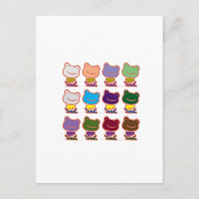 Cartão Postal PADRÃO DE sapo (Frente)