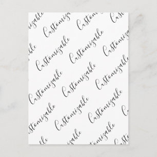 Cartão Postal Padrão de texto de escrita moderna editável Pret