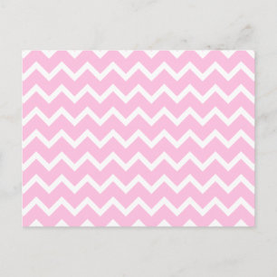 Cartão Postal Padrão de Zigzag branco e rosa pálido.